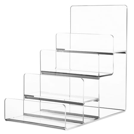 

NUOLUX Clear Acrylic Display Stand Multipurpose Four Layers Storage Shelf Display Riser Fixture for Retail Store Home