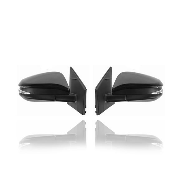 Door Mirror - Pacific Best Inc. Fit/For 879100R080C0; 879400R090C0 13-15 Toyota RAV4 Japan/USA-Build - Pair, Both Left Driver + Right Passenger Set, Power, Heated, With Signal Lamp, Without Blind-Spot, Paint-to-Match (Unpainted)