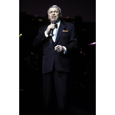 - Frank Sinatra performing on stage at Radio City Music Hall in New York City Photo Print