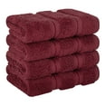 thumbnail image 5 of American Soft Linen Luxury 4 Piece Washcloth Set, 100% Cotton Turkish Washrags and Washcloths, Bordeaux Red, 5 of 6