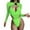 Green, variant on Product Category Bra & Brief Sets - 2 Piece Women Rave Outfits Neon Bodysuit Crop Top Mesh with Buckle for Festival Club Party - Fashionable and Festival Wear for Women