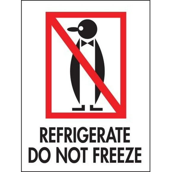 TapeCase SHIPLBL-081"Refrigerate Do Not Freeze" Label - 500 per Pack (1 Pack)