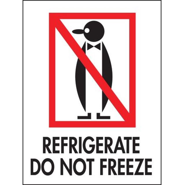 TapeCase SHIPLBL-081"Refrigerate Do Not Freeze" Label - 500 per Pack (1 Pack)