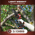 thumbnail image 6 of GPED Mini Chainsaw Cordless 6 & 8 Inch with 2 Battery, Oiler System Mini Power Chain Saw, Handheld Chain Saw With Security Lock, Small Electric Chainsaws For Wood/Trees Cutting, Red, 6 of 7