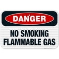 thumbnail image 1 of No Smoking Flammable Gas Sign, OSHA Danger Sign, 12x18 Reflective Aluminum EGP, 1 of 1