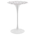 thumbnail image 2 of Modway Lippa 28" Round Terrazzo Bar Table in White White, 2 of 7