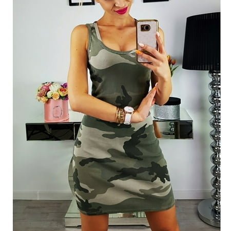 2019 fashion Female Holiday Camouflage Ladies Summer Beach (Best Indian Dresses 2019)