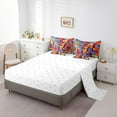 thumbnail image 3 of Erosebridal Building Blocks 7 Pcs Comforter Set Queen, Colorful Toy Bedding, 3D Rainbow Construction Brick Sheet Set Bed in A Bag Funny Patchwork Geometric Rectangle Quilt, 3 of 5