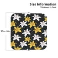 thumbnail image 2 of Yiaed Lilies Flowers Print Leather Coasters for Drinks - Cup Coasters Coffee Table Kitchen Table Bar, Home & Office Gifts Handmade Drink Coasters-Square, 2 of 6