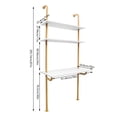 thumbnail image 2 of TFCFL 3 Tier Gold Wall Mounted Computer Desk Workstation Storage Shelf Writing Table Wall Organizer Rack, 2 of 17