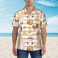 thumbnail image 4 of Fotbe Cute Bee Gnome Hawaiian Shirt For Men Unisex Summer Beach Casual Short Sleeve Cotton Linen Button Down Shirts-Medium, 4 of 9