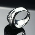 thumbnail image 5 of K-KED Men's Christian Cross, Virgin Mary Ring, Men's Stainless Steel 7-13 Size-Silver-11, 5 of 8