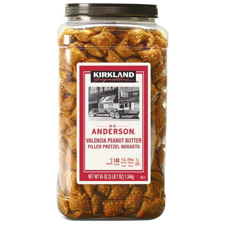 - Kirkland Signature Peanut Butter Filled Pretzel Nuggets, 55 oz
