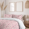 thumbnail image 2 of Ambesonne Floral Down Alternative Quilt Comforter, Soft Tones Flowers Spring, Twin XL, Pale Rose Pink and Sage Green, 2 of 5
