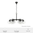 thumbnail image 7 of Hunter - Saddle Creek 6-light Noble Bronze, Large Chandelier, Dimmable, Schoolhouse Style, Candle Shaped, for Bedrooms, Kitchens, Dining, Living Rooms - 19388, 7 of 7