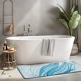 thumbnail image 2 of Blue White Gold Marble Pattern Kitchen Rug Mat,Kitchen Runner Rugs Non Skid Washable,Decorative Kitchen Floor Mats for Kitchen,Sink,Laundry,17"x47.2", 2 of 7