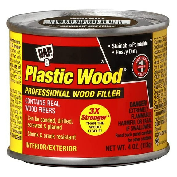 DAP Plastic Wood Professional Solvent Wood Filler: 4.0 oz. (Walnut)