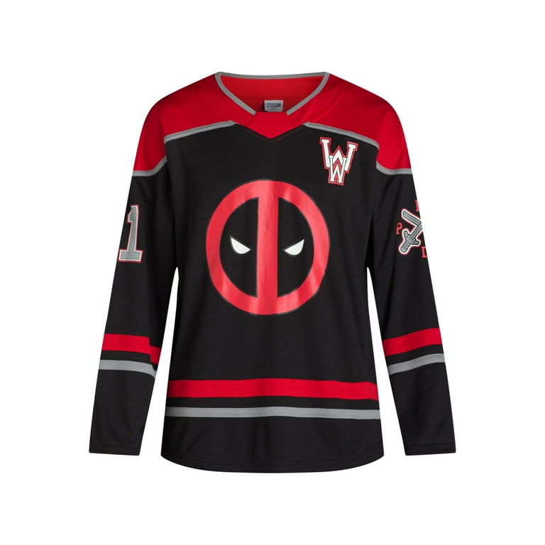 Deadpool Men s Graphic Hockey Jersey Sizes XS 3XL