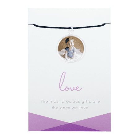 Corded Photo Necklace with Message Card and Gift