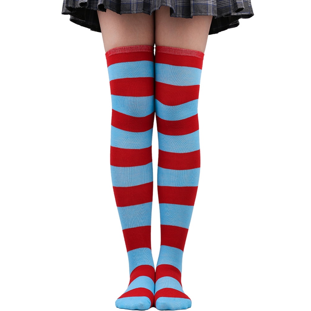 Calcetines Hasta La Rodilla Rayas Blanco Y Negro – Tallas 37-41, Perfectos Para Carnaval, Halloween Y Looks Casuales