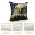 thumbnail image 4 of JEUXUS  Bald Eagle USA Flag Throw Pillow Cover, Grunge American Flags Farmhouse Decorative Throw Pillow Covers for Sofa Couch Home Decoration, 4 of 5