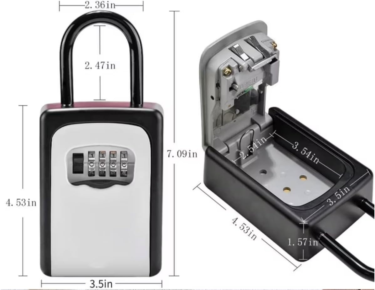 DANPINGLE Key Lock Box Waterproof Gray 5-Key photo 4