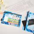 thumbnail image 5 of 2 Pack Pencil Pouch for 3 Ring Binder Zipper Pencil Case Blue with Liquid Clear Window Pencil Bag Organizers, 5 of 6