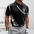 thumbnail image 4 of Zysthvn Summer Shirts for Men Tennis Polo Casual Mens Shirts Short Sleeve T Shirts Lapel Printed Tops, 4 of 5