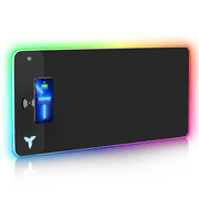 Tiburn RGB 15W Large Keyboard Pad Wireless Charger Gaming Rubber Mouse Pad with Ten Colors(Black)