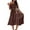 Brown, variant on Drses‌‌ ‌‌‌‌‌‌‌‌‌‌‌Women's Off Shoulder Maxi Dress - Boho Short Sleeve Flowy Tiered Dress for Beach & Casual