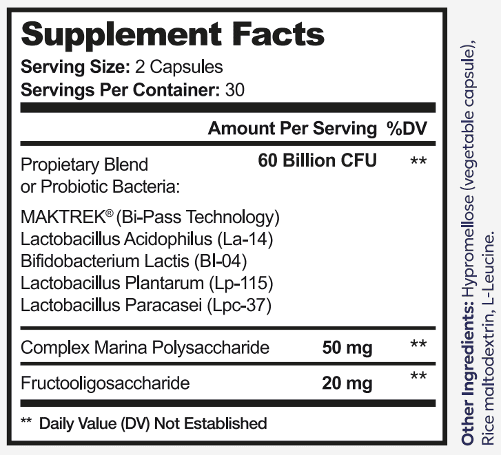 Visible Science Probiotic Formula – Probiotic Strains – Gut, Digestive & Immune Health Support – 60 Billion CFU, Capsules 60ct