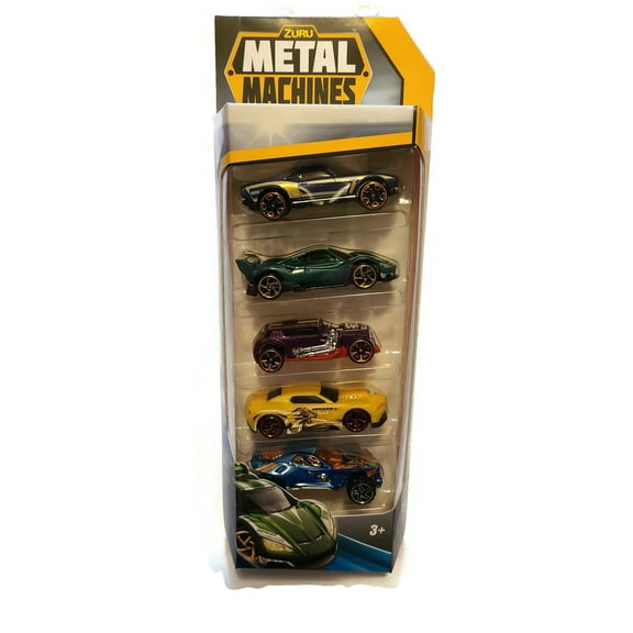 Zuru Metal Machines, 5 diecast vehicles, Flair, Raider, Rush, Nitro, White Fang