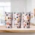 thumbnail image 2 of 20oz Chicken Print Tumbler with Handle Perfect Birthday Christmas Gift for Chicken Fans Women Men Insulated Travel Mug Fits Standard Cup Holders Comfortable Handle Wide Mouth for Ice Daily Use, 2 of 6