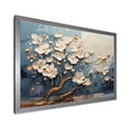 thumbnail image 2 of Designart "Orchid Serenity White and Blue Garden I" Landscapes Framed Wall Art Decor - Country Gold Tree Entryway Framed Wall Art, 2 of 6