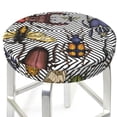 thumbnail image 3 of Kll Bright Insects Round Bar Chair Cushion Cover 14 Inch,Bar Stool Protector With Elastic, Soft Washable, 3 of 7