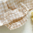 thumbnail image 6 of THDHVS Newborn Casual Outfits,Summer Onesies Jumpsuit for Newborn ,Fashion Kid's Plaid Sleeveless Jumpsuit Baby Summer Breathable Bag Fart Jacket Khaki 0-3 Months, 6 of 6