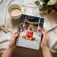 thumbnail image 3 of Happy New Year 2026 Chinese Shar-Pei Holiday Balloons Party Snow Spiral Bound Journal Dog Lover 5x7in Spiral Notebook - 13018, 3 of 5