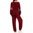 thumbnail image 5 of UVN Tracksuit for Women Colorblock Striped Sweatsuit Casual 2 Piece Sweatshirts Sweatpants Jogger Set Outfits, 5 of 10