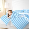 thumbnail image 3 of Manfei Light Blue Bow Full Size Comforter Sets for Boys Girls, Princess Polka Dot Bedding Sets, Reversible, 3pcs, 3 of 6