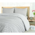 thumbnail image 5 of Ambesonne Abstract Duvet Cover Set, Waves in Neutral Tones, 2-Calking, Pearl, 5 of 7