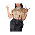 thumbnail image 3 of Sunloudy - Chaleco informal sin mangas para mujer, a la moda, con hebilla de color sólido, bolsillo, ombligo expuesto Sunloudy S M L XL, 3 of 10