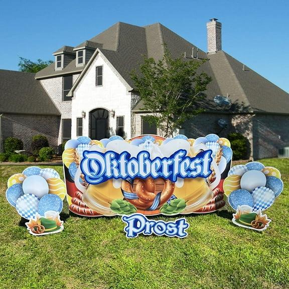 VictoryStore Oversized Oktoberfest Yard Sign Decoration, 36" x 72"