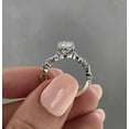 thumbnail image 4 of solitaire jewels 1.5CT Oval Moissanite Hidden Halo Engagement Ring For Women, 18K White Gold, 4 of 6