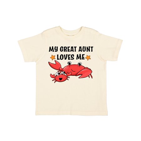 

Inktastic My Great Aunt Loves Me- Cute Crab Family Gift Toddler Boy or Toddler Girl T-Shirt