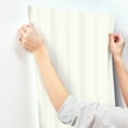 thumbnail image 5 of Chesapeake Lovage Aqua Linen Stripe Wallpaper, 5 of 7