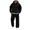 thumbnail image 3 of Mens Athletic Outfit Sets Zeliretfy Men's Hoodies Tracksuit Sweatsuit Sweatshirt and Sweatpant for Men 2 Piece Sets, Pullover Shirts and Pants Sportswear Set, 3 of 7