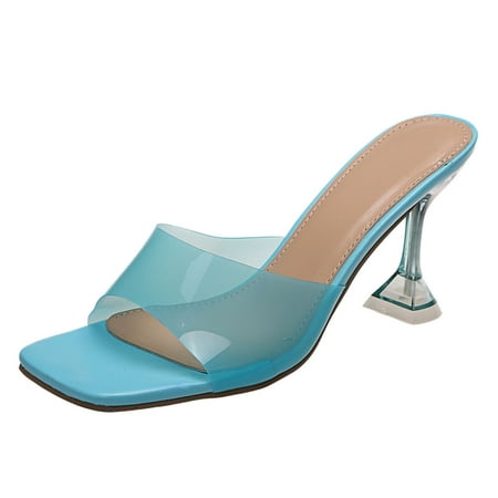 

HSMQHJWE Cow Print Sandals For Women Comfort Slide Sandals For Women Heeled Slippers Sandals High Wear Mouth Solid Fish Women Heeled High Color Women S Sandals Sandals For Women Relaxed Fit