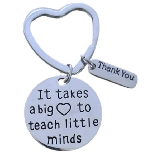 Teacher Keychain, It Takes A Big Heart to Teach Little Minds Teacher Jewelry, Teacher Gift - Show Your Teacher Appreciation
