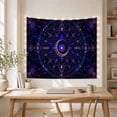 thumbnail image 5 of Crescent Moon Mandala Scene with Stars and Nebulas, Mystical Celestial Style for Astrology Fans, Wall Decor, Housewarming Gift, Tapestry Wall Hanging for Bedroom and Dorm, 5 of 7