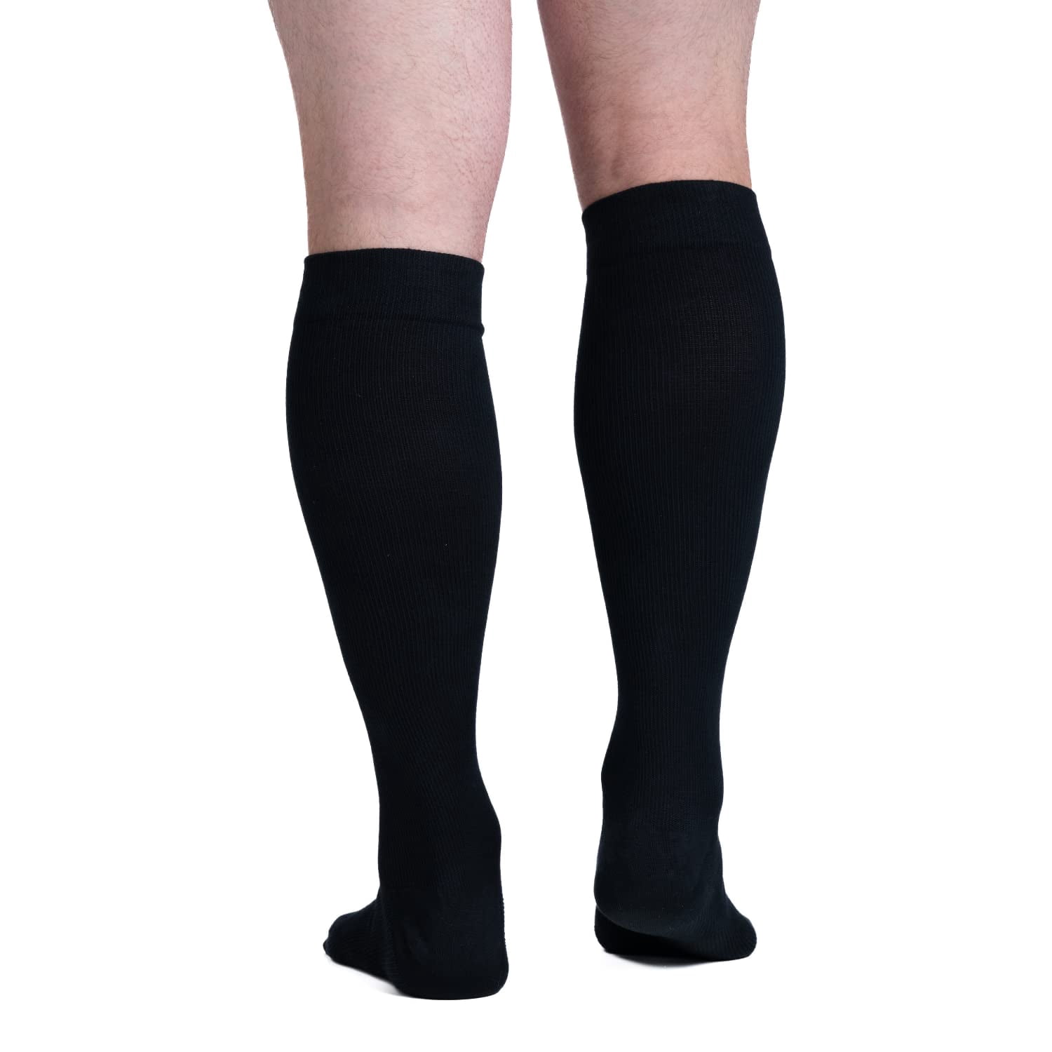 EvoNation Men & Women Knee High 15-20 mmHg Graduated Compression Cotton Socks – Moderate Pressure Compression Garment